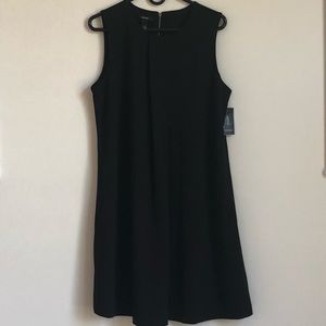 NWT Alfani Pleated A-line Black Dress